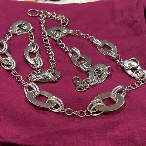 Elegant Silver Chain Link Belt